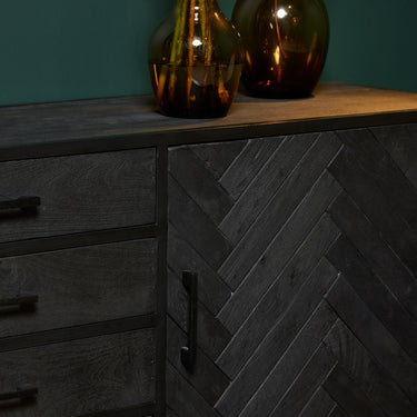 Dressoir New York zwart | 210 cm