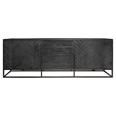 Dressoir New York zwart | 210 cm