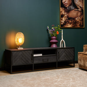 TV-meubel New York zwart | 165 cm