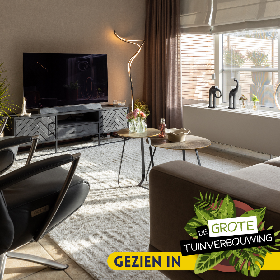 TV unit New York black – Compact onder je tv