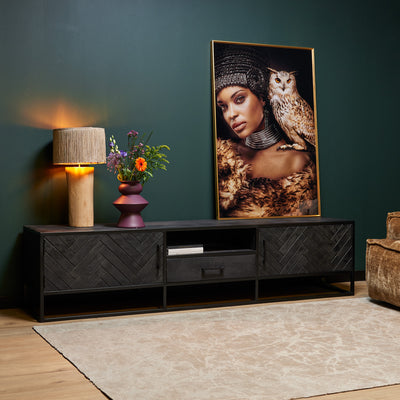 TV-Möbel New York schwarz | 210 cm