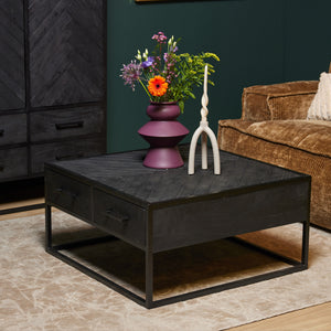 Salontafel New York visgraat zwart