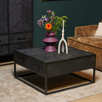Salontafel New York visgraat zwart