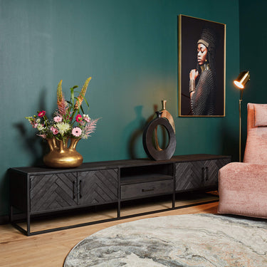 TV-meubel New York zwart | 240 cm
