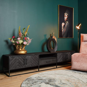 TV-meubel New York zwart | 240 cm
