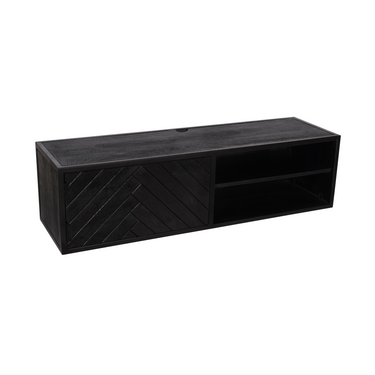 Zwevend TV-meubel New York zwart | 120 cm