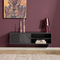 Zwevend TV-meubel New York zwart | 120 cm - Mooier Thuis