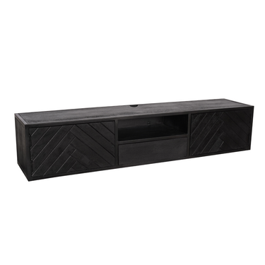 Zwevend TV-meubel New York zwart | 160 cm