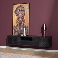 Starfurn Zwevend TV-meubel New York zwart | 160 cm