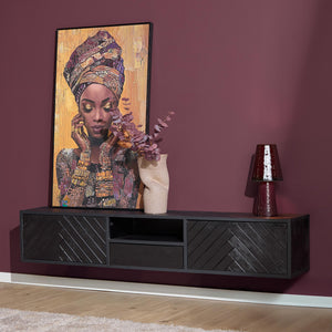 Zwevend TV-meubel Visgraat New York | 180 cm