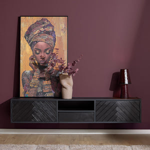 Zwevend tv-meubel New York zwart | 200 cm