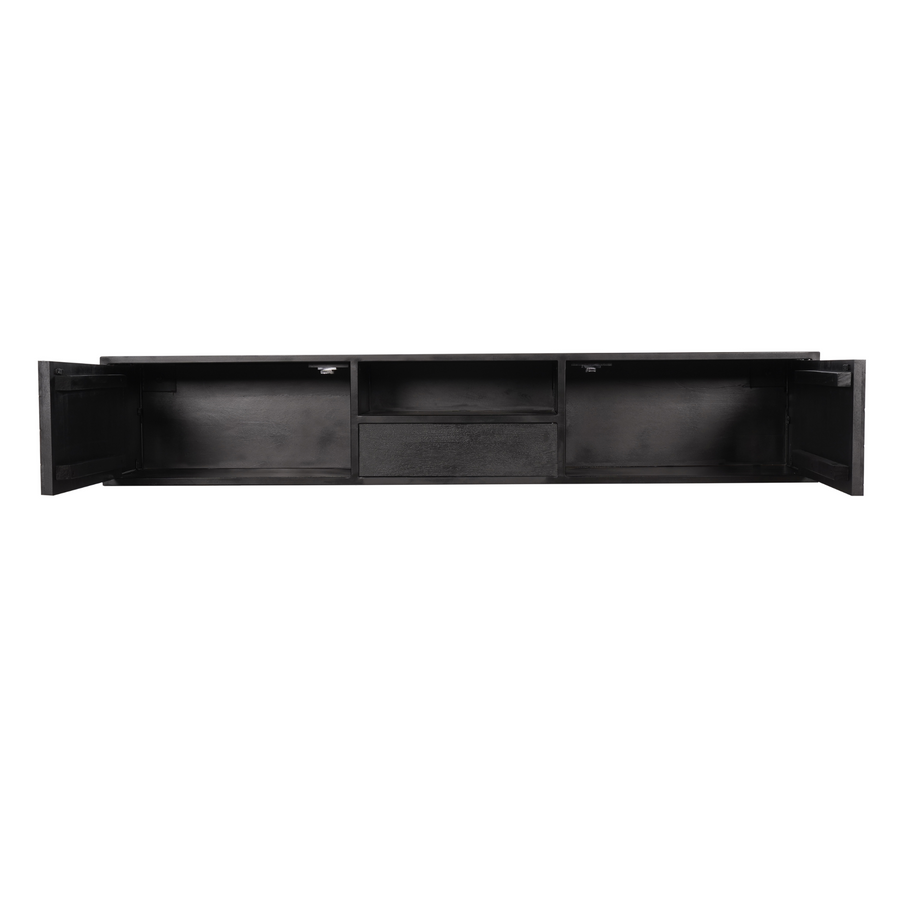 Floating TV Unit Herringbone New York – Twee lege deurvakken