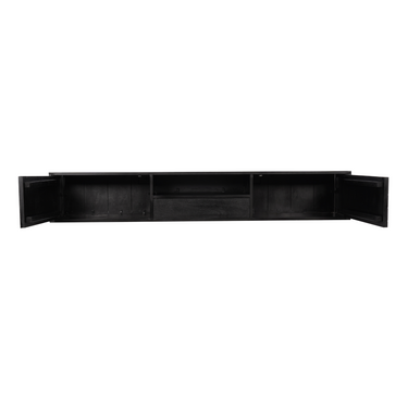 Zwevend TV-meubel New York zwart | 200 cm