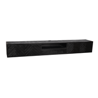 Zwevend TV-meubel New York zwart | 280 cm - Mooier Thuis