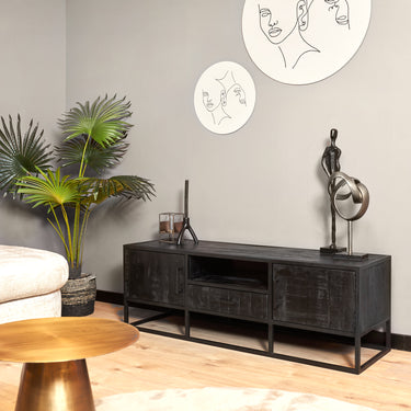 TV-meubel Denver Zwart | 145 cm