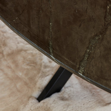 Salontafel Faye zwart marmer | Ovaal | 130 cm