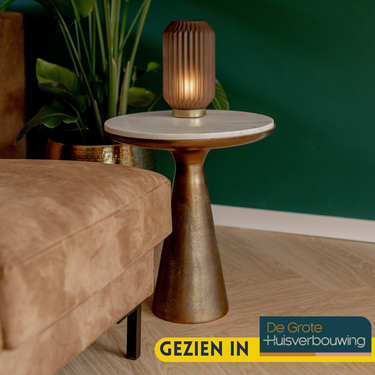 Bijzettafel Essy Groot | Wit marmer 45 cm