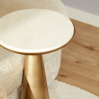Starfurn Bijzettafel Essy Small | Wit marmer 38 cm