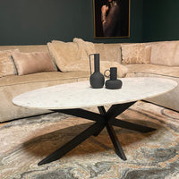 Starfurn Salontafel Faye wit marmer | Ovaal | 130 cm