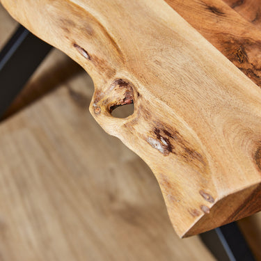 Boomstam eettafel | Naturel | 240 cm