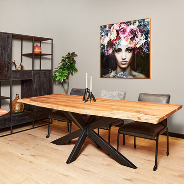 Boomstam eettafel | Naturel | 240 cm