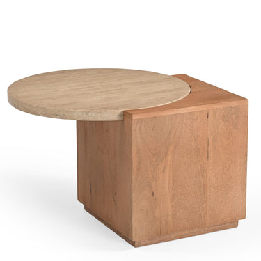 Bijzettafel Numa naturel travertin | 60 cm