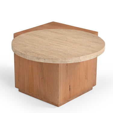 Bijzettafel Numa naturel travertin | 60 cm