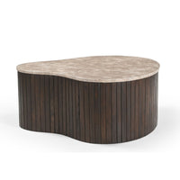 Salontafel Nomi | 84 cm | Marmer & Mangohout - afbeelding 2