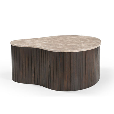 Salontafel Nomi | 84 cm | Marmer & Mangohout