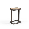 Bijzettafel Arvid Travertin 49 cm - bruin en beige - Mooier Thuis