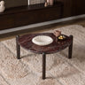 Salontafel Alva Marmer 85 cm - rood en bruin - Mooier Thuis