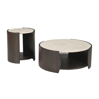 Salontafel Rune Botticino marmer 80 cm - afbeelding 3