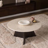 Salontafel Milo Botticino marmer 80 cm - bruin en beige - Mooier Thuis
