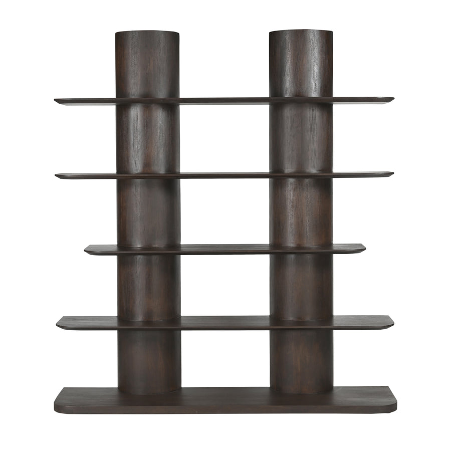 Bücherregal Finn aus Mangoholz – braun 180 cm – 180 x 45 x 200 cm