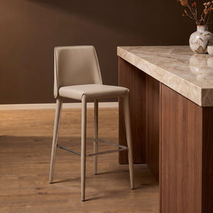 Barkruk Floor beige kunstleer