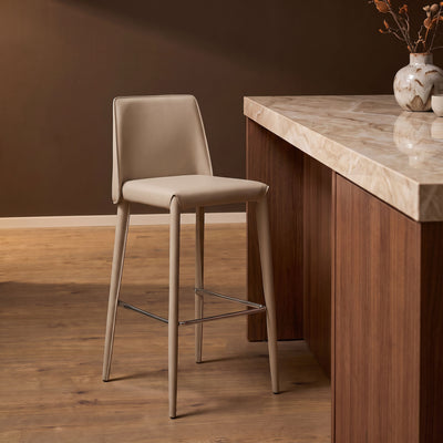 Barkruk Floor beige kunstleer