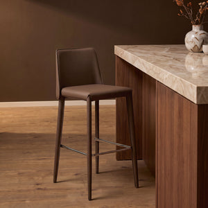 Barkruk Floor bruin kunstleer