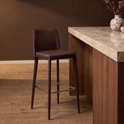 Barkruk Floor aubergine kunstleer