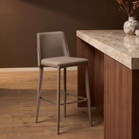 Barkruk Floor taupe kunstleer