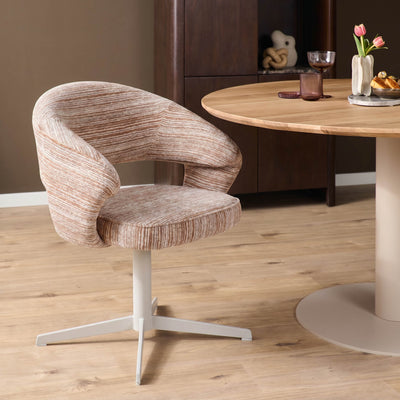 Draaibare eetkamerstoel Jade taupe