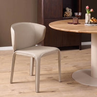 Eetkamerstoel Noor beige kunstleer