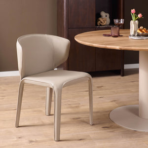 Eetkamerstoel Noor beige kunstleer