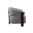Fauteuil Juun taupe zijaanzicht