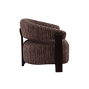 Fauteuil Juun bruin zijaanzicht