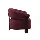 Fauteuil Juun bordeaux zijaanzicht
