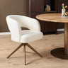 Eetkamerstoel Demi Wit met Bronzen Poot - 64 cm breed - Mooier Thuis