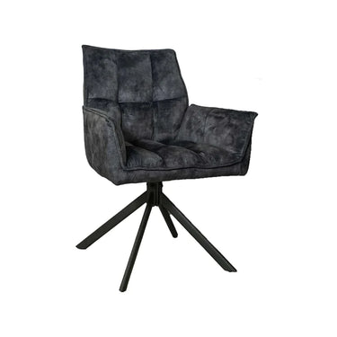Set van 2 - Eetkamerstoel Dani Velvet Antraciet