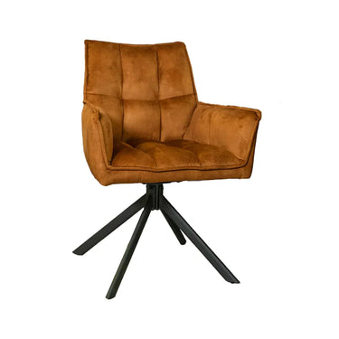Set van 2 - Eetkamerstoel Dani Velvet Gold Okergeel