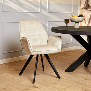Eetkamerstoel Nova Champagne Velvet
