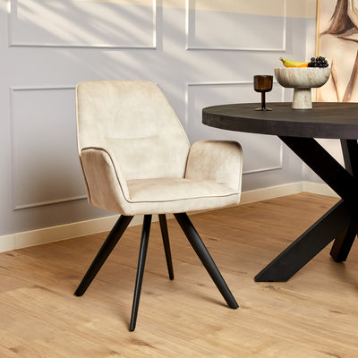 Eetkamerstoel Nova Champagne Velvet